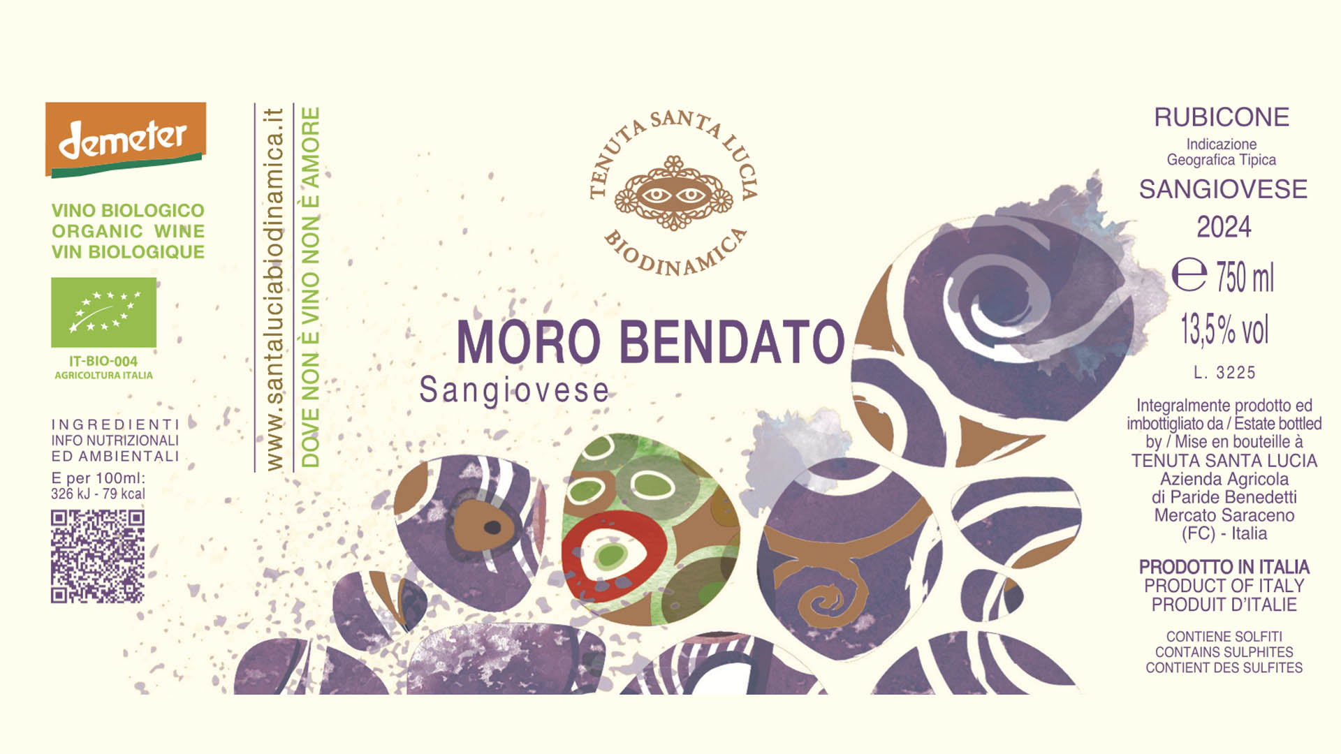 SANTA LUCIA Moro Bendato Rubicone Sangiovese IGT, 0,75l